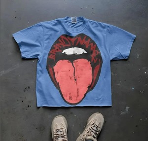 เสื้อยืดโอเวอร์ไซส์พิมพ์ลายดีไซน์เนอร์สุดหรูสำหรับผู้ชายและผู้หญิง แขนสั้น ผ้าฝ้าย พิมพ์ลายทั่วตัว เสื้อยืดผู้ชาย เสื้อผ้า - Product Image 6