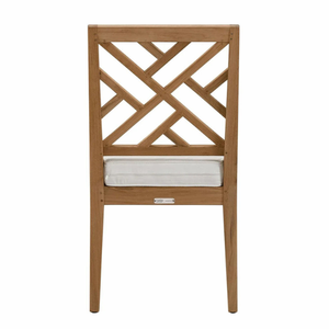 Silla individual de madera de teca con un estilo moderno y sencillo, con espuma suave y duradera, adecuada para uso en exteriores. - Product Image 3