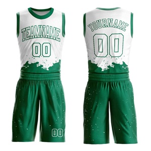 Ensemble d'uniformes de basketball professionnels à sublimation pour adultes - Manches courtes à séchage rapide, réversibles, personnalisables, haute qualité - Product Image 2