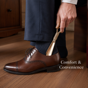 Chausse-pied en laiton de qualité supérieure, fait main, avec poignée en corde, accessoire de luxe pour le port de chaussures, en métal durable, pour usage quotidien - Product Image 4