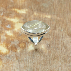 Golden Rutile Quartz <b>Ring</b> 925 Sterling Silver <b>Ring</b> <b>Statement</b> <b>Ring</b> Promise <b>Ring</b> for Her <b>Ring</b> At Unbeatable Price By Supplier - Product Image 5