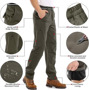 Pantalones Cargo Color Oliva para Hombre con Bolsillos con Cierre, Cintura con Cinturón, Tejido Transpirable de Poliéster para Actividades al Aire Libre - Product Image 4