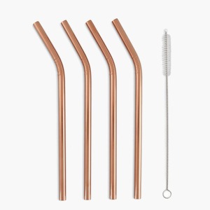 Pailles à boire réutilisables en acier inoxydable de qualité supérieure, écologiques, pour les boissons quotidiennes - Product Image 3