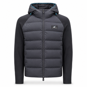 Chaqueta Híbrida Acolchada de Invierno para Hombre de Alta Calidad con Capucha Desmontable, Cierre de Cremallera, Acolchado OEM, Impermeable 10.000 mm - Product Image 1