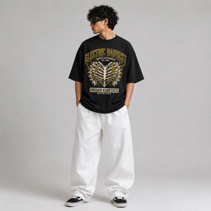 Service OEM en gros – T-shirt homme surdimensionné personnalisé, coton épais 230 g/m², épaules tombantes, grandes tailles, commande en gros - Product Image 4