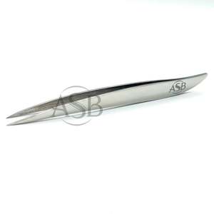 Pinza para Cejas en Forma de S con Punta Afilada, con Logotipo Personalizado, Instrumento de Belleza de Acero Inoxidable, Servicio OEM - Product Image 6