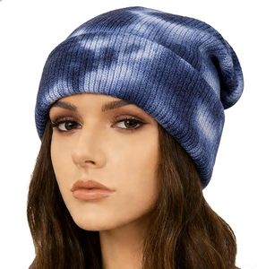 Gorros de punto acrílicos con bordado personalizado, diseño Tie Dye, estilo gorro de esquí con 4 esquinas redondeadas, gorro Tie Dye con diseño de personaje 2026 - Product Image 3