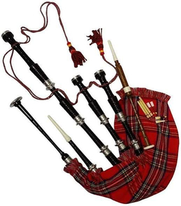 Health Bay Scottish Kilts SK-SB-305 Hermosas Gaitas de Flandes de Madera de Palisandro con Tapicería de Tartán Azul, Sonido Perfecto de Alta Calidad - Product Image 5