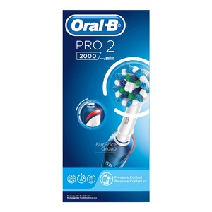Cepillo de Dientes Eléctrico Recargable <span class=keywords><strong>Oral</strong></span> <span class=keywords><strong>B</strong></span> <span class=keywords><strong>Pro</strong></span> 2 <span class=keywords><strong>2000</strong></span> con Indicador de Presión para un Cuidado Dental Diario Fácil, una Elección Inteligente - Product Image 4