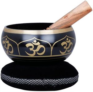Bol chantant tibétain jaune pour la méditation et la guérison sonore - Product Image 6
