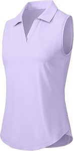 Polo sin mangas de verano para mujer - Camiseta deportiva elegante con cuello en V - Ropa deportiva duradera para golf, fitness y ocio - Product Image 3