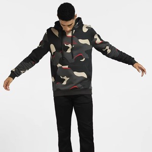 Sweat à capuche unisexe en polaire uni, coupe classique, tricoté en polyester/coton avec poche avant, séchage rapide, respirant, vêtement décontracté d'automne - Product Image 5