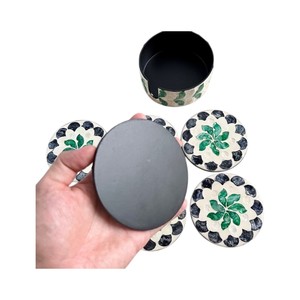 Elegant Shell Inlay <b>Drink</b> <b>Coasters</b> for Home Decor - Product Image 5