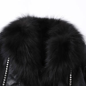 Women’s Faux <b>Fur</b> Lined Leather Jacket – Stylish Winter Biker Coat - Product Image 4