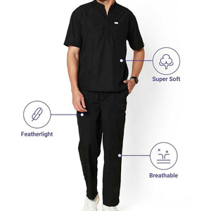 Conjuntos de Uniformes Médicos Unisex de Venta Caliente, Uniformes de Enfermera Ecológicos y Ligeros de Spandex para Doctores y Maternidad - Product Image 4