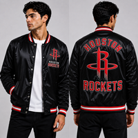 Maßgefertigte Minnesota Timberwolves Marineblaue Satin-Collegejacke mit Gesticktem Logo Bomberjacke für Herren Großhandel OEM Teamwear Streetwear Fabrik USA