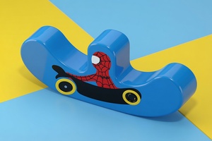 Parque Infantil Interior con Tobogán y Coche Montable para Niños - Product Image 2