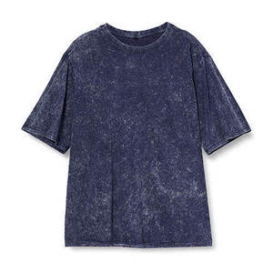 เสื้อยืดโอเวอร์ไซส์ทรงใหญ่ ล้างสีแบบแอซิดวอช สไตล์ลำลองสำหรับผู้ชาย รับผลิตแบบ OEM แบรนด์ส่วนตัว - Product Image 1