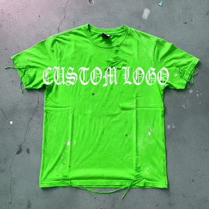 Customized Logo 275gsm Heavyweight 100% Pure Cotton Knitted O-Neck Solid <b>Box</b> T-Shirt Men Shoulder <b>Drop</b> Oversized - Product Image 2