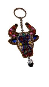 Beautiful <b>butterfly</b> designed colourful seed <b>beaded</b> keychain and keyring for girls from India - Product Image 4