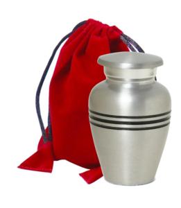 Aluminum Tri-Band Pewter Color Painted <b>Small</b> Keepsake Cremation <b>Urn</b> <b>for</b> Funeral Memorial <b>Ashes</b> Aesthetic <b>Urns</b> and Keepsake - Product Image 3