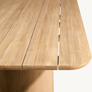 Table rectangulaire en teck en promotion pour salle à manger, fabriquée en teck de qualité, convient à une utilisation en extérieur - Product Image 5