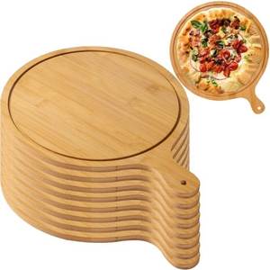 Tabla de Madera para Pizza, Bandeja de Presentación de Alimentos Hecha a Mano para Restaurantes Italianos, Pizzerías, Cafés, Hoteles, Catering para Bodas - Product Image 1