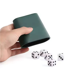 high quality leather <b>dice</b> cup with <b>dice</b> pieces in wholesale rate - Product Image 1