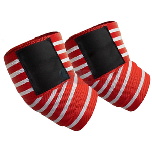 Elastic Adjustable Elbow And <b>Knee</b> <b>Wraps</b> Compression Straps For Gym Fitness Weightlifting Bodybuilding Powerlifting Training Pads - Product Image 2