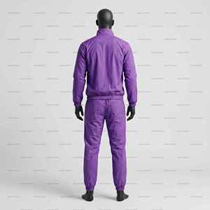 OEM Custom Men's <b>Reflective</b> Zipper 100% Nylon Polyester Windbreaker Tracksuit with Hood <b>Jacket</b> and Pants Set - Product Image 6