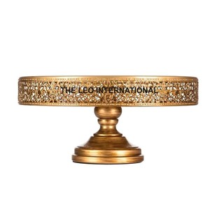 Decorative <b>Cake</b> <b>Stand</b> and Aluminum Metal Multipurpose Serving Perfect For Wedding Parties And Special Occasion - Product Image 2