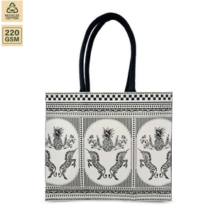Bolsa de Compras Promocional de Yute Natural Laminado, 30x10x30 cm, Logotipo Personalizado, Venta al Por Mayor, Modelo OEM SS02 - Product Image 2