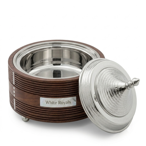 Modern Chafing Dish Style <b>Insulated</b> Stainless Steel Hotpot Set Food Warmer Thermal Server with Lid for Iftar Eid Tables - Product Image 3