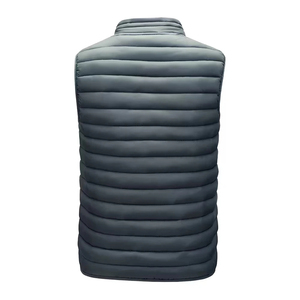 <b>Men's</b> Navy Blue Windproof Water-Repellent Polyester Vest Stand Collar Zip up Sleeveless Waistcoat Lightweight Sporty ODM <b>Gilet</b> - Product Image 3