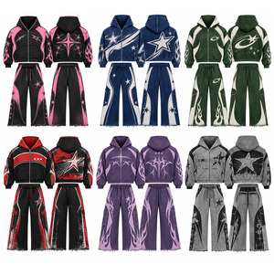 Ensembles de survêtements pour enfants en gros, sweats à capuche personnalisés, pantalons cargo, tenue streetwear 2 pièces, ensemble de vêtements pour garçons et filles de 12 à 13 ans - Product Image 1