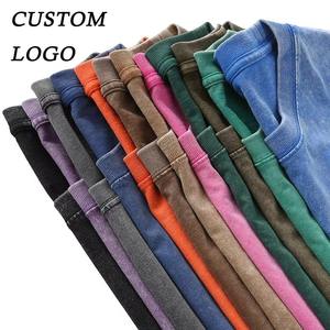 T-shirt Streetwear Tendance Nouveau Style Respirant Délavé à l'Acide Grande Taille Personnalisable avec Logo et Impression – Vente en Gros - Product Image 4