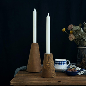 Porte-bougies en bois classique poli, rustique et écologique, pour la maison, le salon, la cuisine, par MULTI CRAFT - Product Image 4