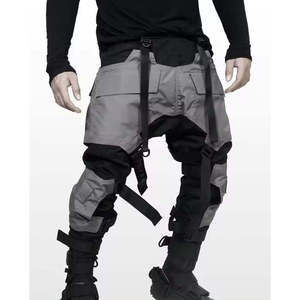 Pantalon cargo Cyberpunk Techwear pour homme, multi-poches, tactique, streetwear, avec sangle à boucle, style Hip Hop, urbain, Harajuku, Harem - Product Image 5