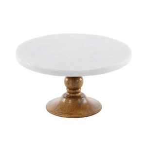 Wholesale Price Light Wood Round Dessert Stand Elevated Cake Tray for Serving Kitchen <b>Table</b> Decor Light wood round dessert - Product Image 5