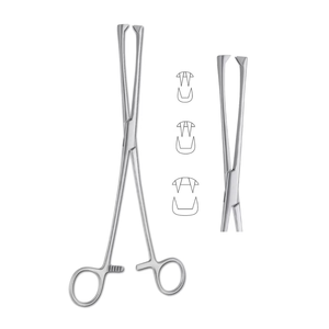 Pinzas Tenaculum Museux Premium de Acero Inoxidable, 2x2 Dientes, Instrumentos Médicos Quirúrgicos de Ginecología y Obstetricia, Marca CE ISO, 24 cm - Product Image 1