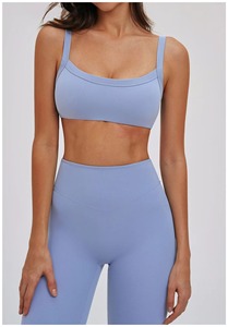 Custom Wholesale Women's High Quality Breathable Simple Ribbed High Support Adjustable Strap Sports Bra Plus Size Gym Fitness - Product Image 3