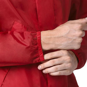 <b>Men's</b> Red Hooded <b>Waterproof</b> Windbreaker Casual Outdoor <b>Jacket</b> Zipper Closure Polyester Shell Spring Wear Rain <b>Jacket</b> - Product Image 5