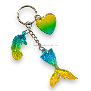 Animal patrón 3D forma Durable PS Material llaveros tienda de recuerdos parques marinos UV impresión llavero obsequios - Product Image 3