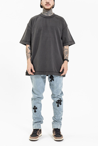 T-shirt Homme Col Rond en Coton Uni Tendance et Élégant à Manches Courtes, Personnalisable, Orienté Export - Product Image 3