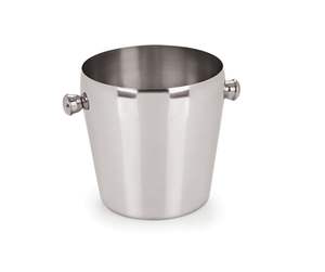 Cubo de Almacenamiento de Hielo Ecológico de Acero Inoxidable con Acabado Cromado Pulido Tipo Espejo para Fiestas y Eventos, Forma de Manzana - Product Image 2