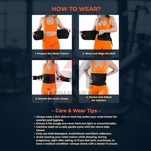 Waist Trainer <b>Belt</b> Men Women Gym Waist Trimmer Slimming Compression Support Fitness Workout OEM Supplier - Product Image 5