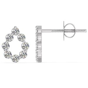 ต่างหูทรงลูกแพร์ เครื่องประดับเพชรที่เพาะเลี้ยงในห้องปฏิบัติการ - Product Image 4