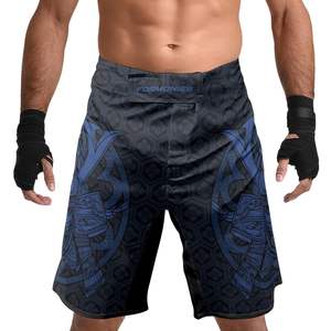 Men MMA Shorts Panel Print <b>Elastic</b> Waist Gym Training Kickboxing Lightweight Quick Dry Colorful Top top mens mma martial arts - Product Image 1