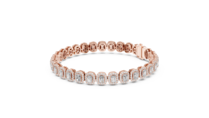 Round Cut Diamond Channel Set <b>Bangle</b> <b>Bracelet</b> in 14K White Gold, Hinged Diamond <b>Bangle</b>, Stackable Lab Grown Diamond Eternity Bra - Product Image 3