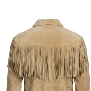 Solid Trader <b>Mens</b> <b>Suede</b> Fringe Leather <b>Jacket</b> Western Tassel Style Premium Quality Durable <b>Suede</b> Fashion Clothing - Product Image 3